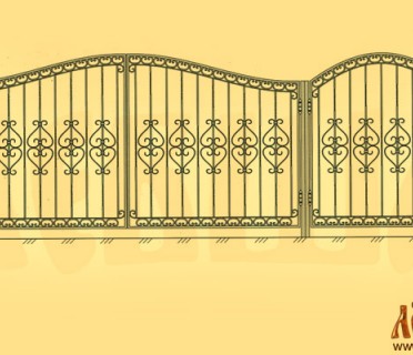 Эскиз кованых ворот 5007