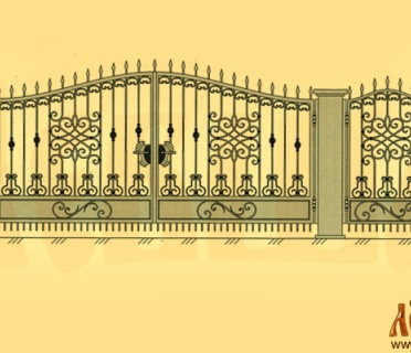 Эскиз кованых ворот 5015